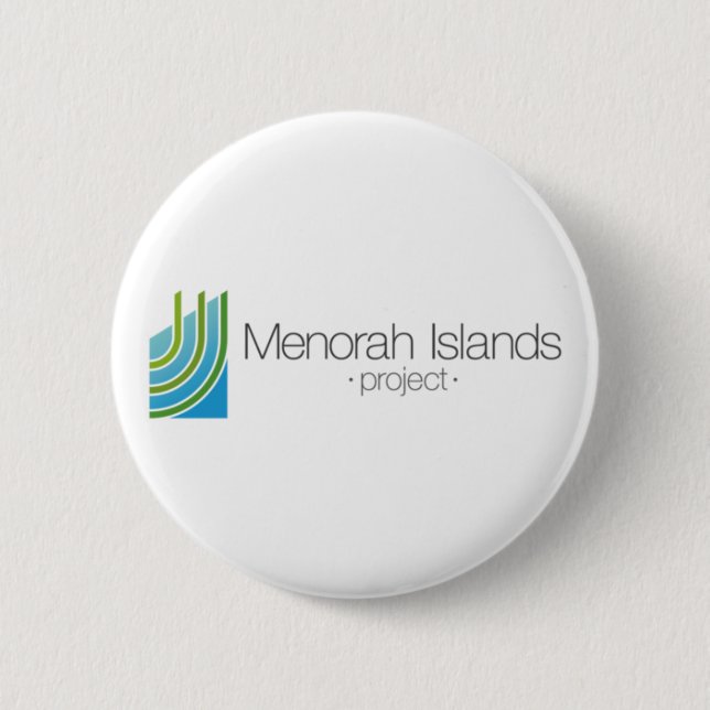 Badge Rond 5 Cm Le projet d'îles de Menorah (Devant)