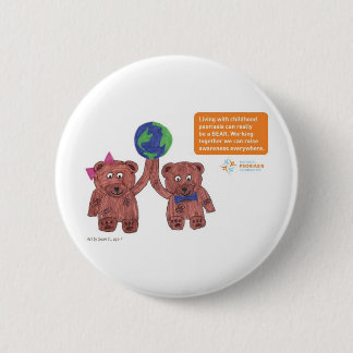 Badge Rond 5 Cm Le "psoriasis peut être goupille d'un ours"