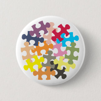 Badge Rond 5 Cm Le puzzle rapièce l'insigne de bouton