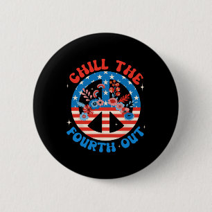 Badge Rond 5 Cm Le quatrième extérieur 4 juillet patriotique indép