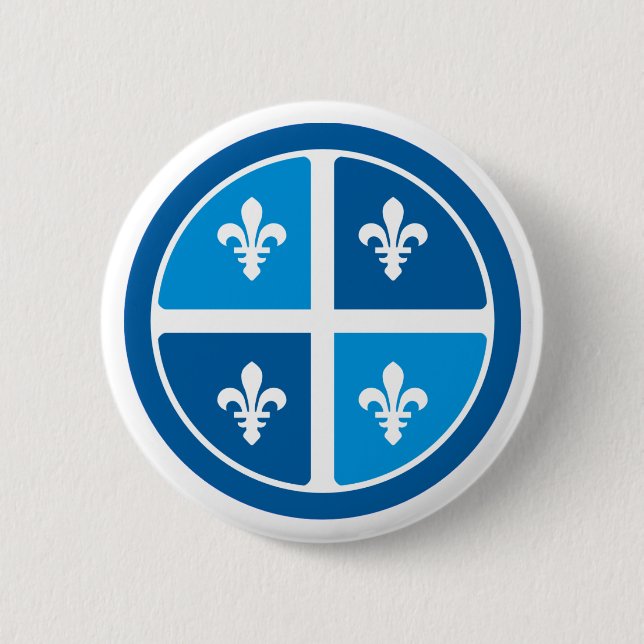 Badge Rond 5 Cm Le Québec, La Belle Province (Devant)