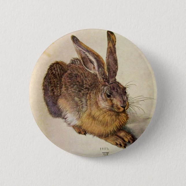 Badge Rond 5 Cm LE RABBIT ( Jeune Lièvre ) (Devant)