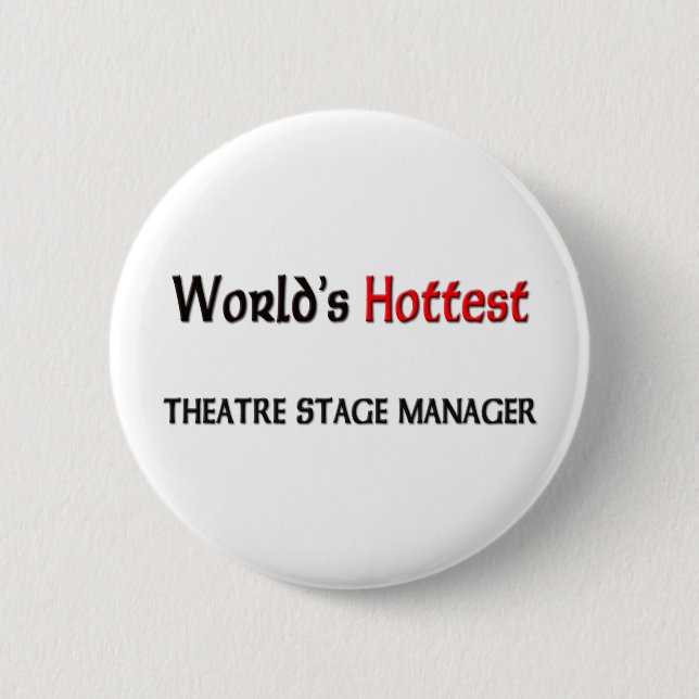 Badge Rond 5 Cm Le régisseur du théâtre le plus chaud du monde (Devant)