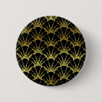 Le rétro noir d'art déco/or Shell mesurent le