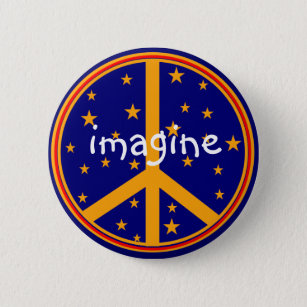 Badge Rond 5 Cm Le rétro symbole de paix imaginent des boutons