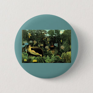 Badge Rond 5 Cm Le rêve d'Henri Rousseau (1910)