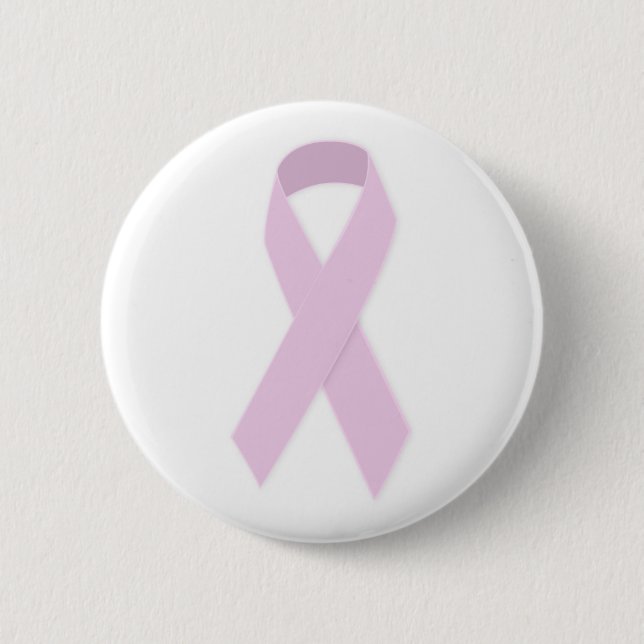 BADGE ROND 5 CM LE RIBBON ROSE CAUSE DES MALADIES MÉDICALES CANCER (Devant)