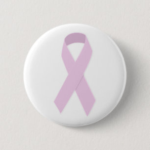 BADGE ROND 5 CM LE RIBBON ROSE CAUSE DES MALADIES MÉDICALES CANCER