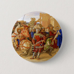 Badge Rond 5 Cm Le roi Arthur et les chevaliers de la table ronde