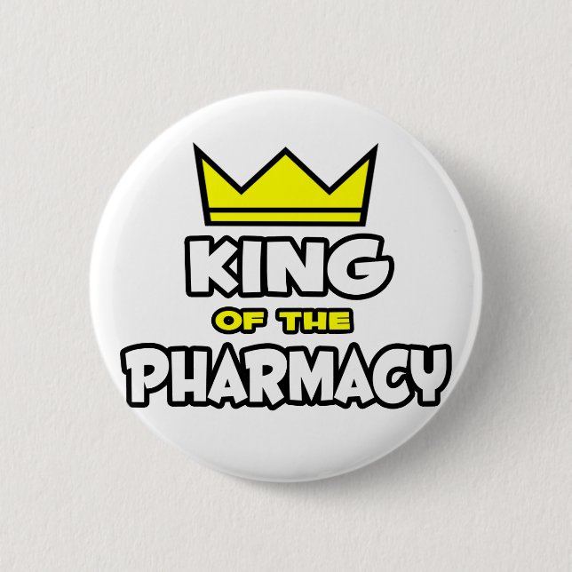 Badge Rond 5 Cm Le roi de la pharmacie (Devant)