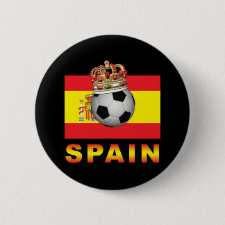 Badge Rond 5 Cm Le Roi Of Football de l'Espagne