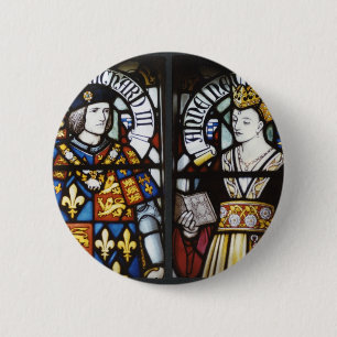 Badge Rond 5 Cm Le Roi Richard III et la Reine Anne de