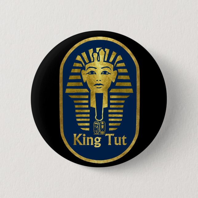 Badge Rond 5 Cm Le Roi Tut (Devant)