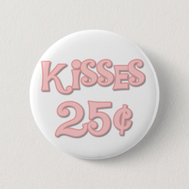 Badge Rond 5 Cm Le rose embrasse 25 cents (Devant)