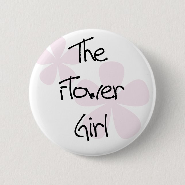 Badge Rond 5 Cm Le rose en pastel fleurit la demoiselle de honneur (Devant)