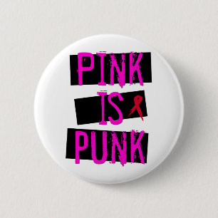 Badge Rond 5 Cm Le rose est bouton punk