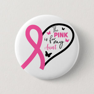 Badge Rond 5 Cm Le rose est pour la sensibilisation au cancer du s