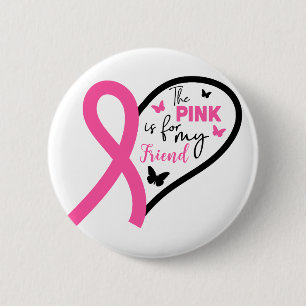 Badge Rond 5 Cm Le rose est pour la sensibilisation au cancer du s