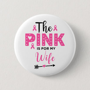 Badge Rond 5 Cm Le rose est pour la sensibilisation au cancer du s