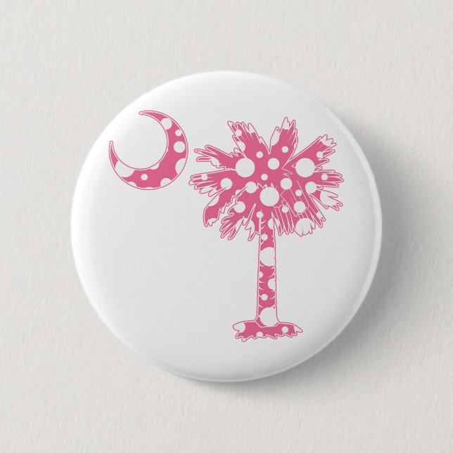 Badge Rond 5 Cm Le rose pointille le Palmetto (Devant)