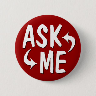 Badge Rond 5 Cm Le rouge me demandent de me boutonner/flèches