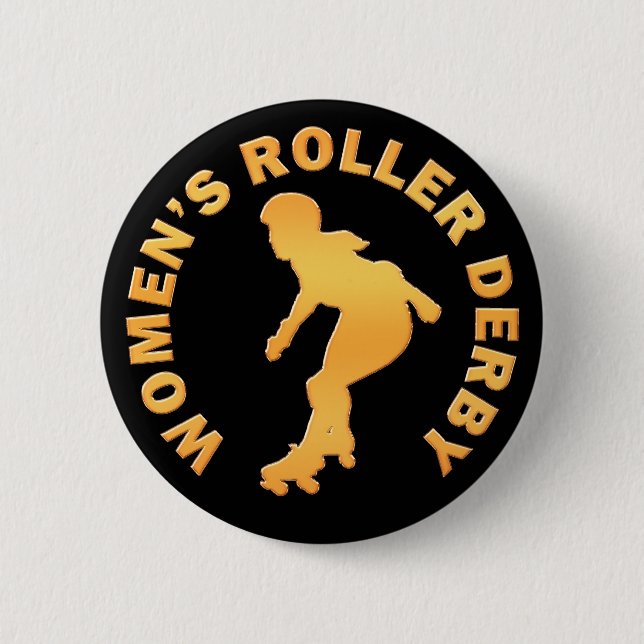 Badge Rond 5 Cm Le rouleau Derby des femmes (Devant)