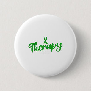 Badge Rond 5 Cm Le Ruban Vert La Thérapie De Sensibilisation À La