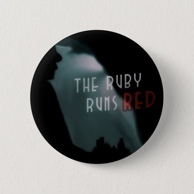 Badge Rond 5 Cm Le rubis court le bouton rouge (Devant)