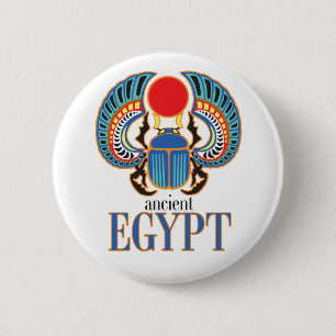 Badge Rond 5 Cm Le scarabée égyptien. Égypte ancienne