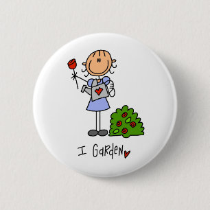 Badge Rond 5 Cm Le schéma T-shirts et cadeaux de bâton de jardin