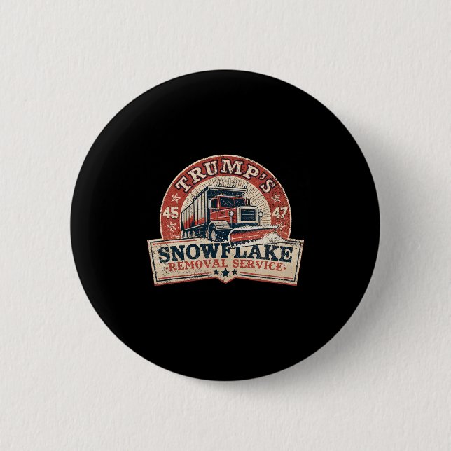 Badge Rond 5 Cm Le service de suppression des flocs de neige de Tr (Devant)