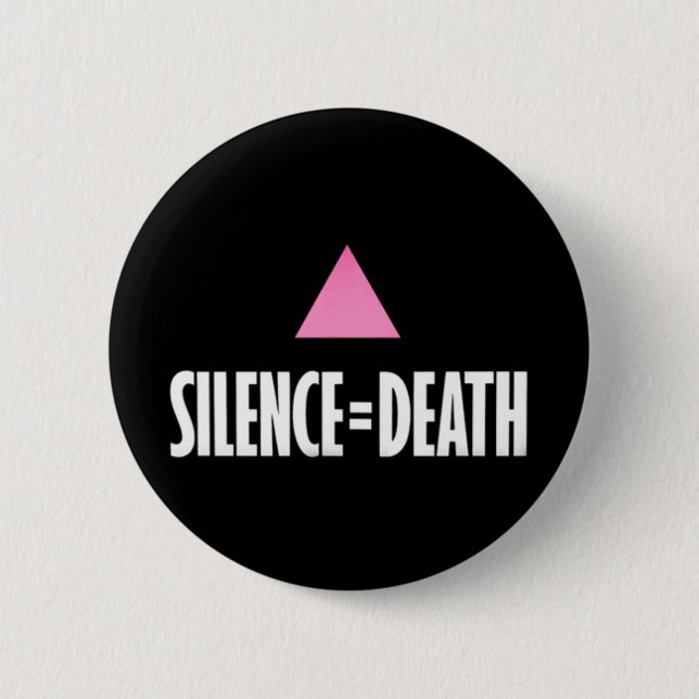Badge Rond 5 Cm Le silence égale le bouton de la mort (Devant)