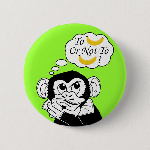 Badge Rond 5 Cm Le singe de Shakespeare