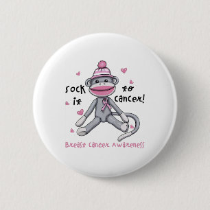 Badge Rond 5 Cm Le Singe Sensibilisant Au Cancer Du Sein Le Consac