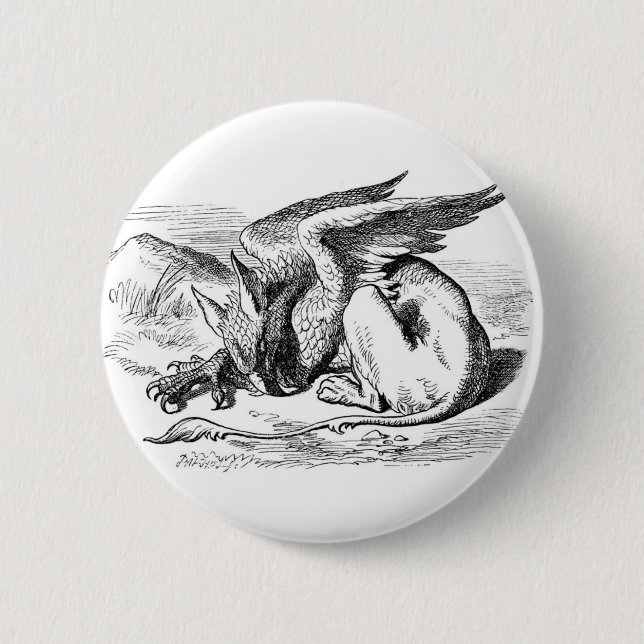 Badge Rond 5 Cm Le sommeil Gryphon (Devant)