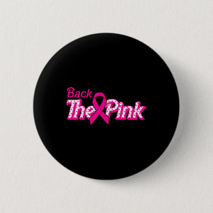 Badge Rond 5 Cm Le soutien contre le cancer du sein rose guerrier
