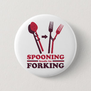 Badge Rond 5 Cm Le spooning conduit à forger des boutons d'amuseme