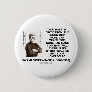 Badge Rond 5 Cm Le Swami Vivekananda grandit de l'intérieur vers l