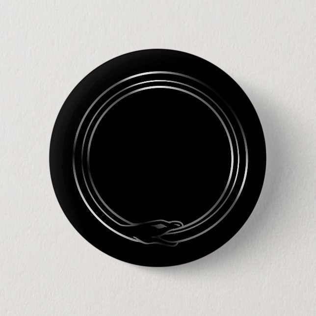 Badge Rond 5 Cm Le symbole du serpent d'Ouroboros (Devant)
