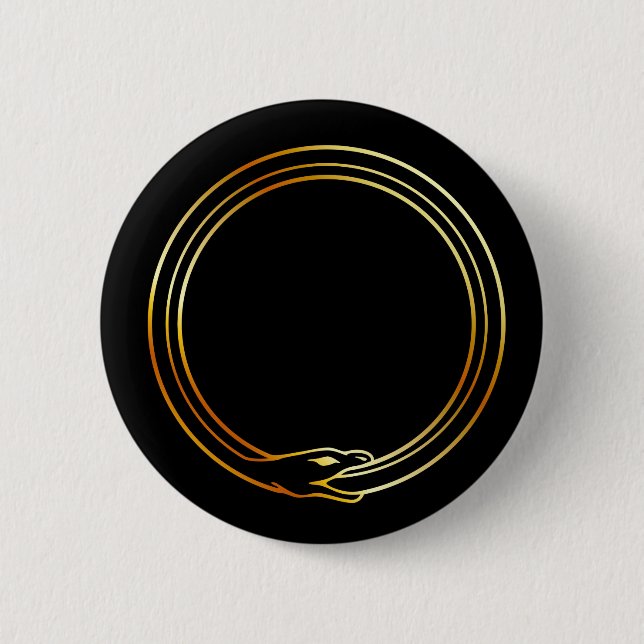 Badge Rond 5 Cm Le symbole du serpent d'Ouroboros (Devant)