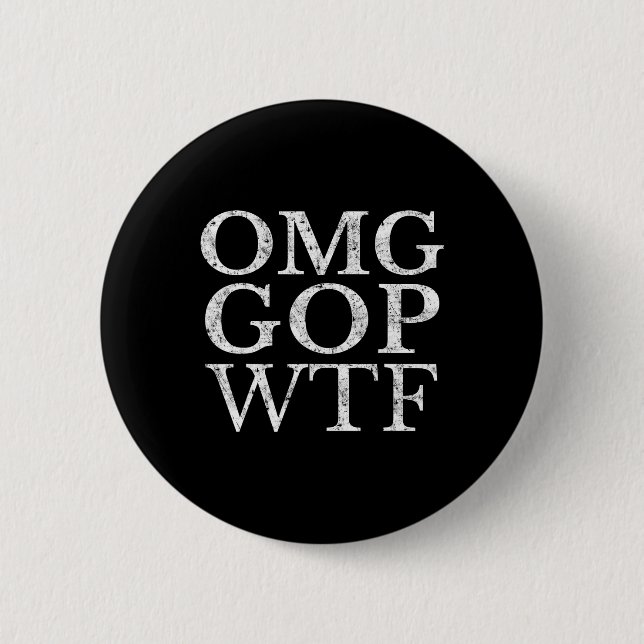 Badge Rond 5 Cm Le T-shirt Républicain Gop Wtf Anti Trump (Devant)