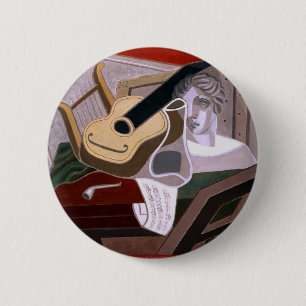 Badge Rond 5 Cm Le tableau du musicien par Juan Gris