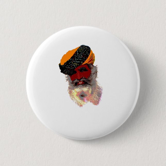 Badge Rond 5 Cm Le Taj Mahal (Devant)