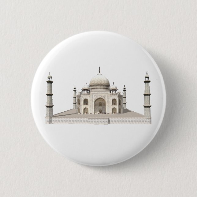 Badge Rond 5 Cm Le Taj Mahal : modèle 3D : (Devant)