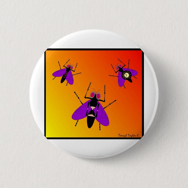 Badge Rond 5 Cm Le temps vole (Devant)