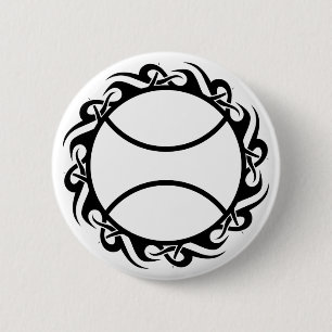 Badge Rond 5 Cm le tennis. tribal.