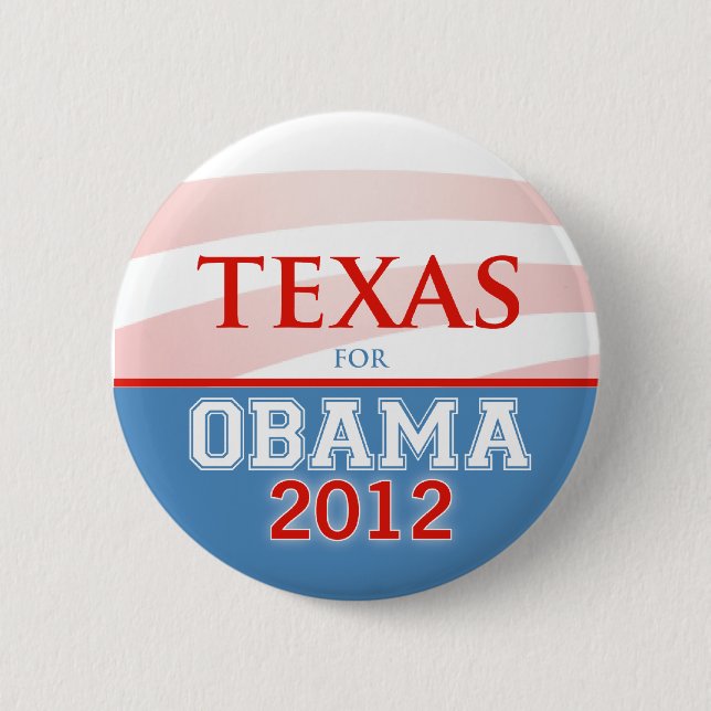 Badge Rond 5 Cm Le TEXAS pour Obama 2012 (Devant)