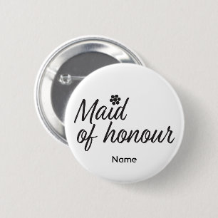 Badge Rond 5 Cm Le texte d'honneur et les fleurs
