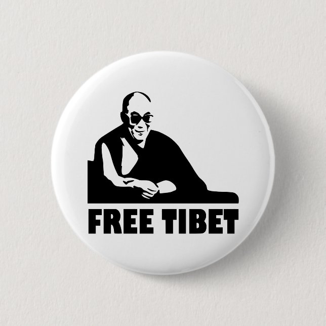 Badge Rond 5 Cm Le Thibet libre (Devant)