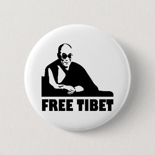Badge Rond 5 Cm Le Thibet libre